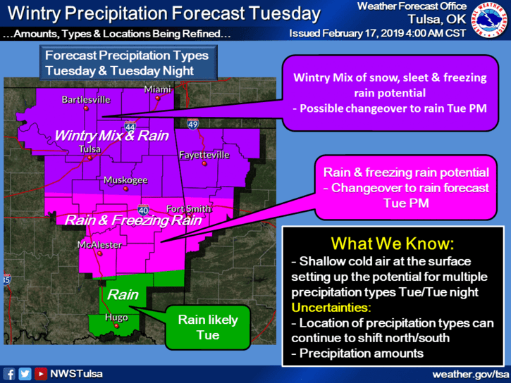 Wintry mix looking possible for Tuesday image