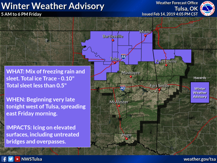 Winter Weather Advisory issued for Friday image