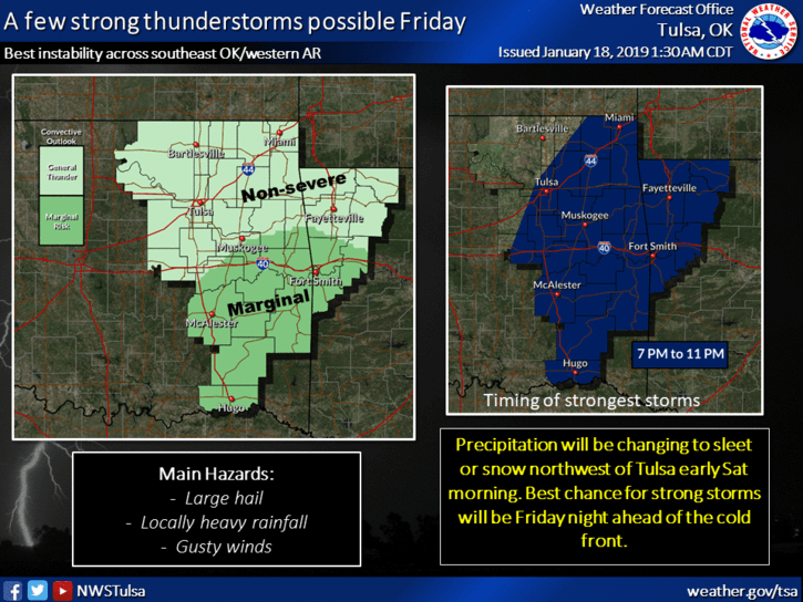 Severe thunderstorms possible Friday image