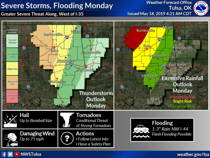 Severe storms, flooding Monday image