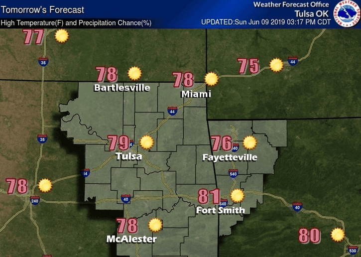 Sunny with cooler temps for next week image
