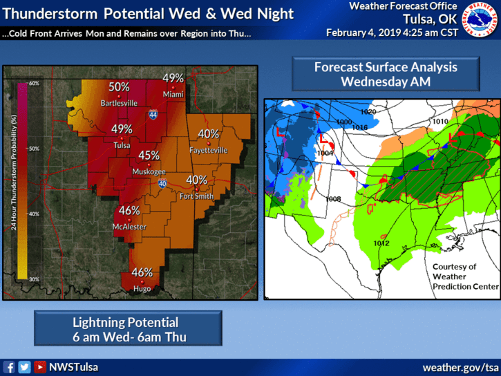 Thunderstorms possible Wednesday image