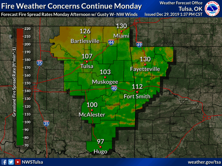 Fire danger Monday, warm temperatures to follow image