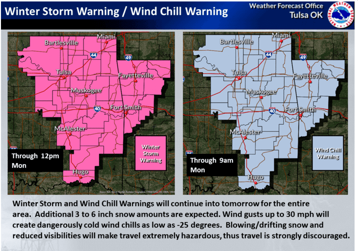 Winter storms expected until Thursday image