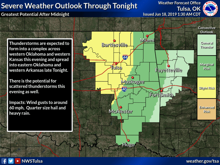 Chance of severe weather Tuesday into Wednesday image