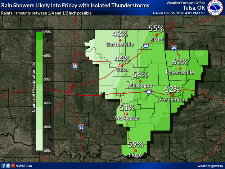 Rain chances increase by Friday image