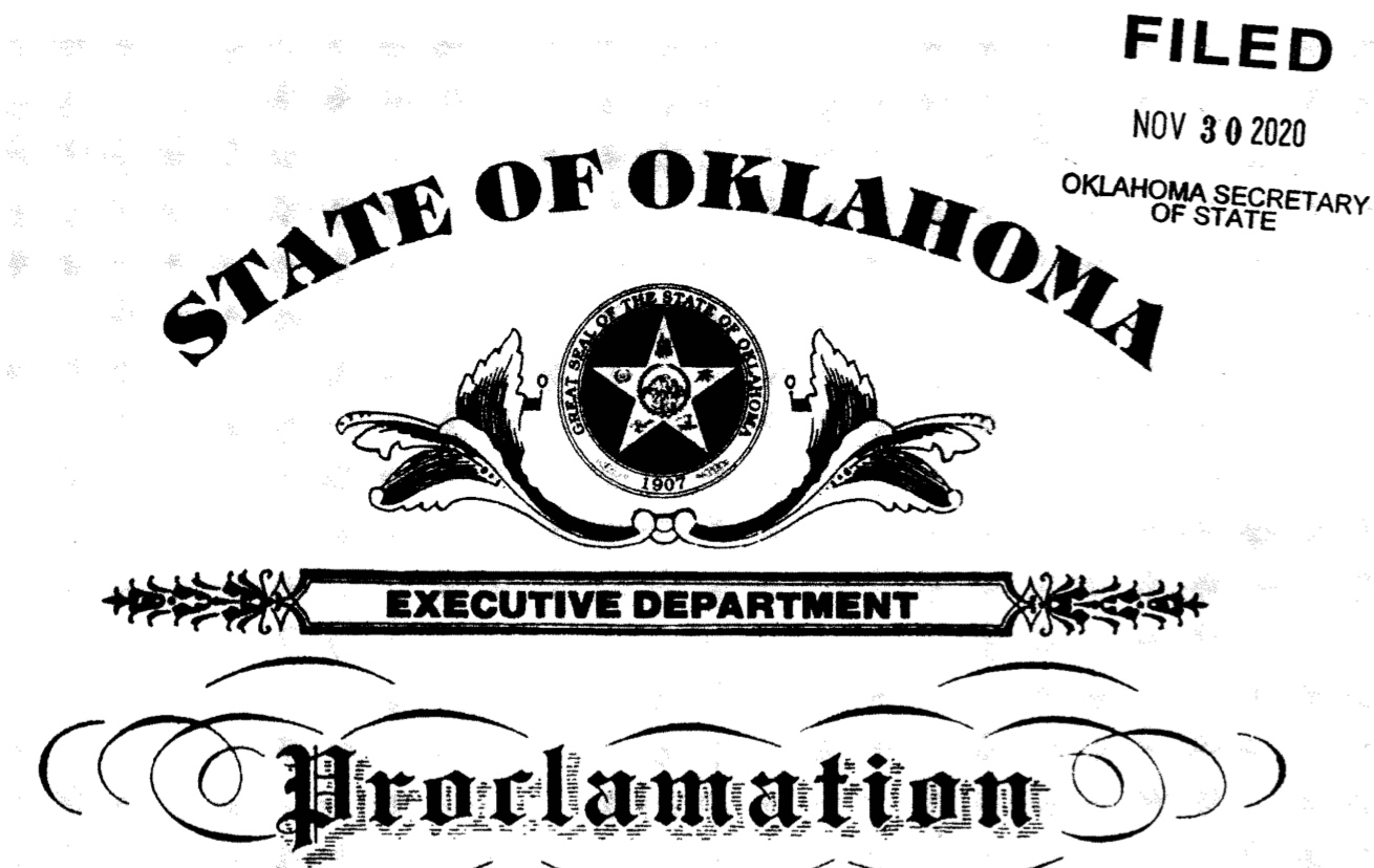 Stitt declares Dec. 3 as statewide day of prayer and fasting for Oklahomans affected by COVID-19 image