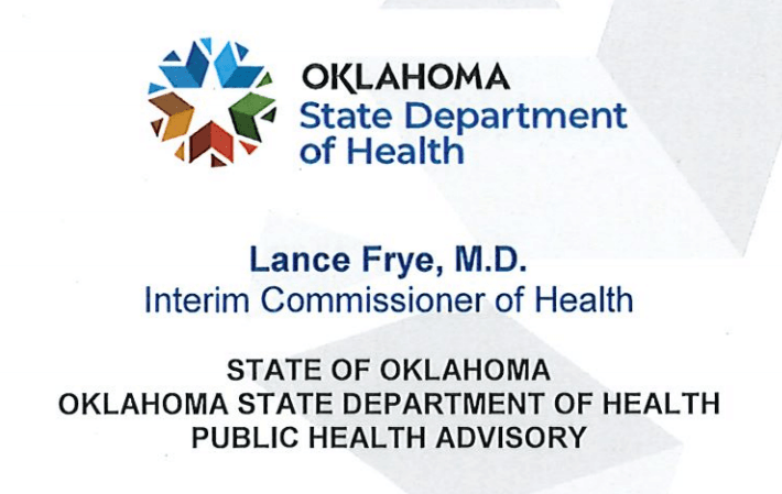 ‘Safer in Oklahoma’ Health Advisory issued image