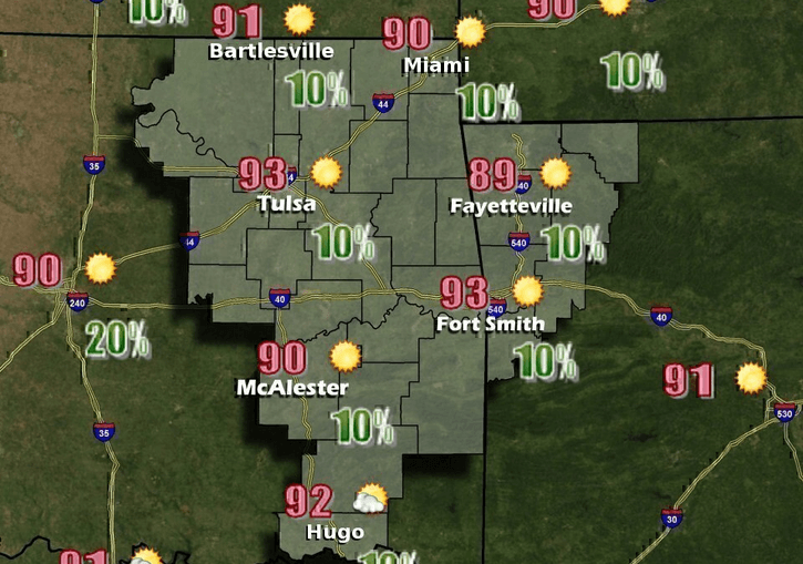Cold front moving into Tulsa area image