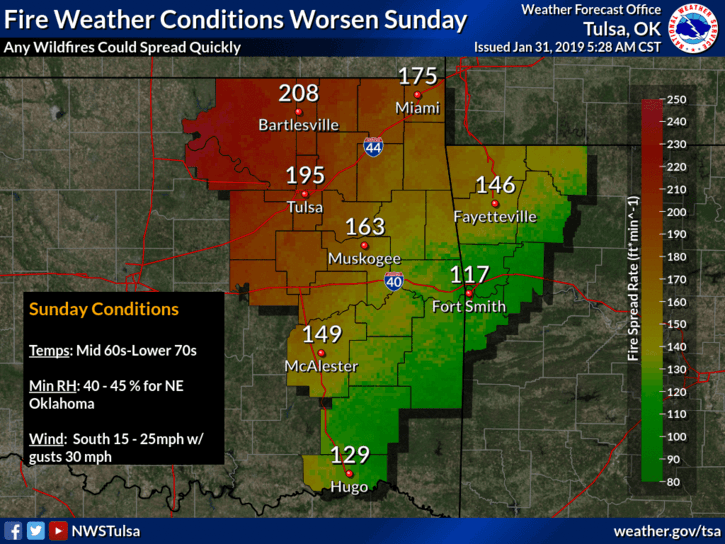 Warm air moving in, fire conditions to worsen Sunday image