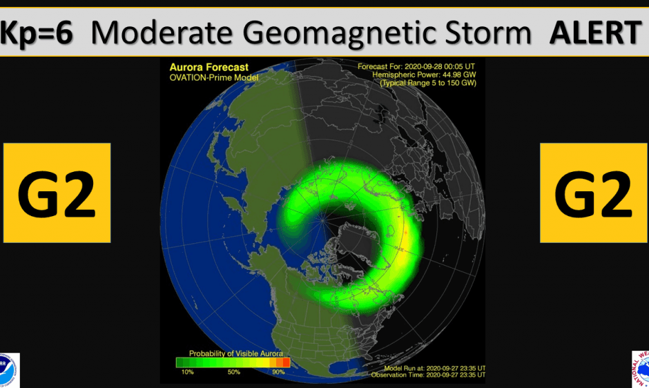 Geomagnetic Storm Watch issued for Monday/Tuesday image