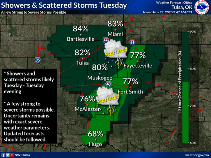 Showers and scattered storms Tuesday image