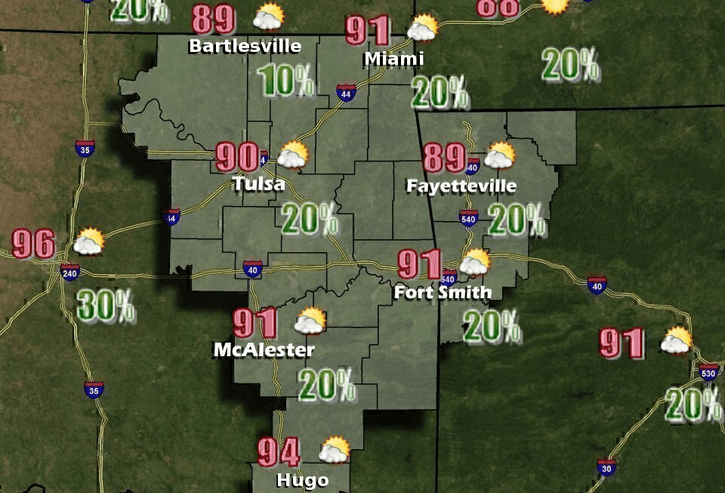 A break from the heat on Monday, then excessive heat returns image