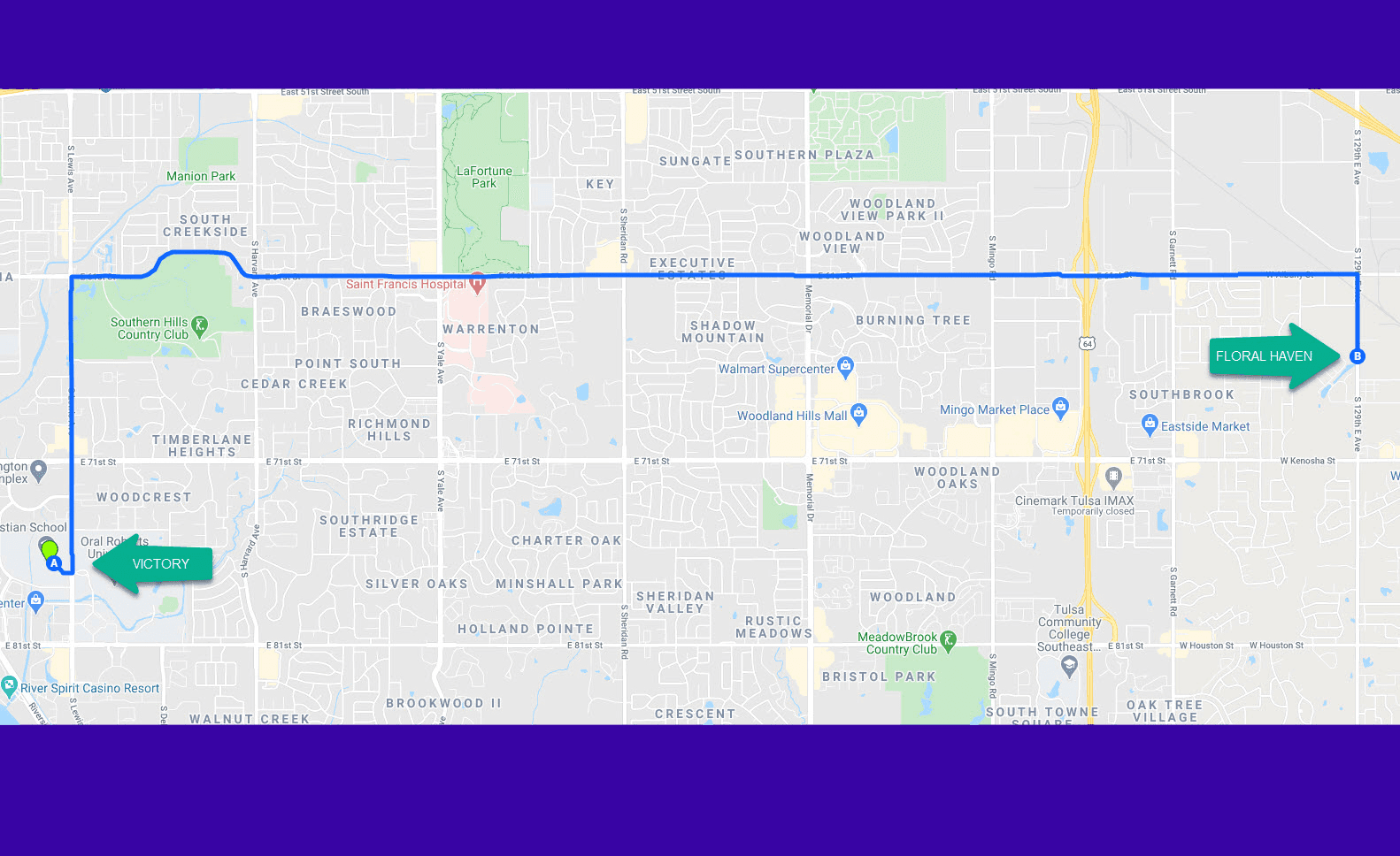 Times and Route for Sergeant Craig Johnson Services image