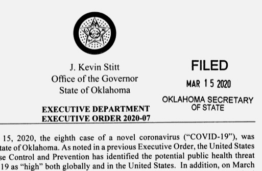 Governor issues State of  Emergency in Oklahoma  image