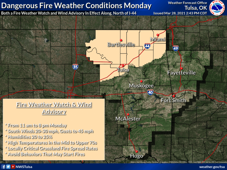 Next week kicking off with high winds and dangerous fire weather image