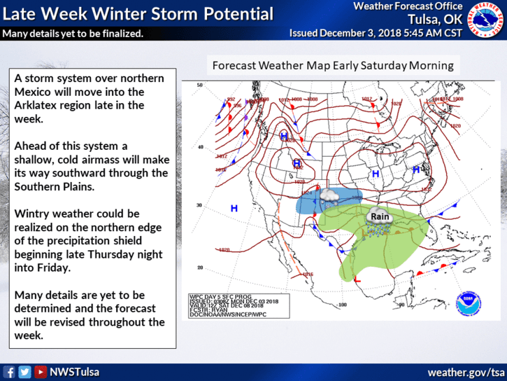 Winter weather expected by the end of the week image