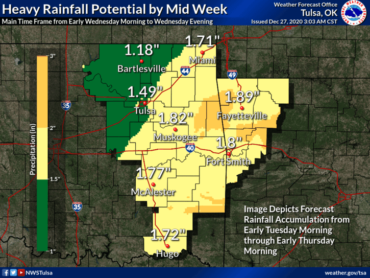 Heavy rainfall potential by midweek, then maybe more snow image