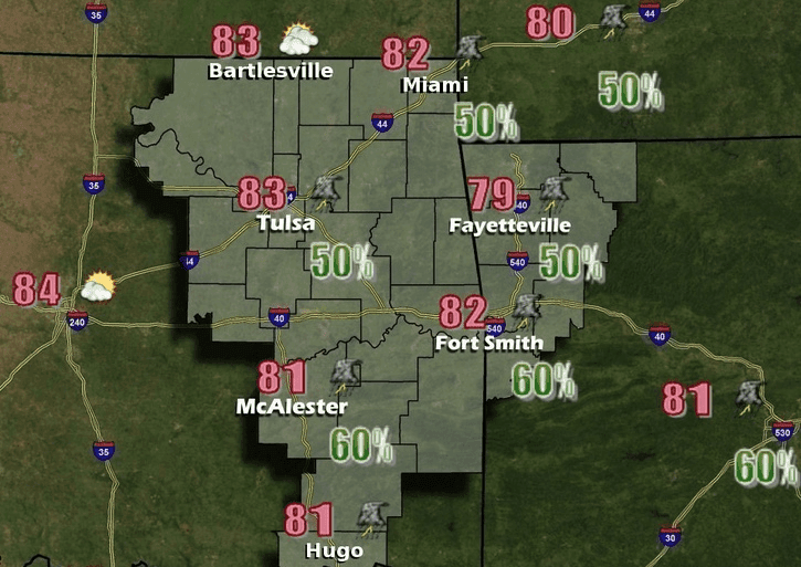 Chances for storms through most of next week  image
