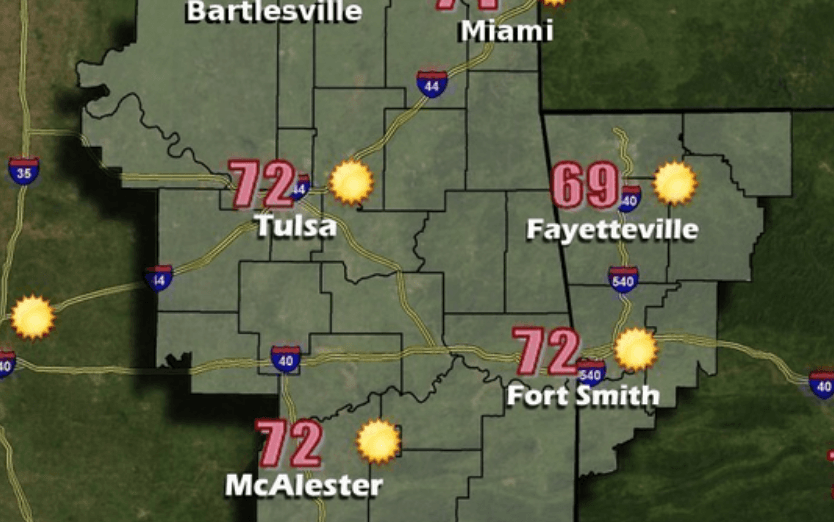 Cold front bringing lows in the 40s, then 30s image