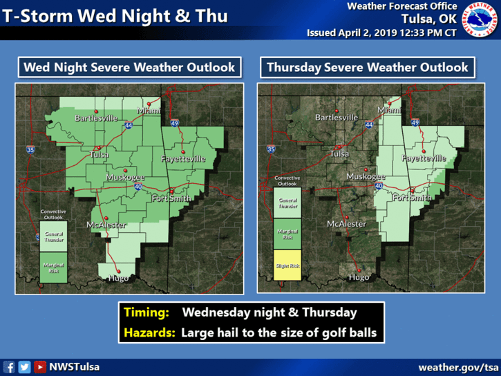 Thunderstorms Wednesday night and Thursday  image