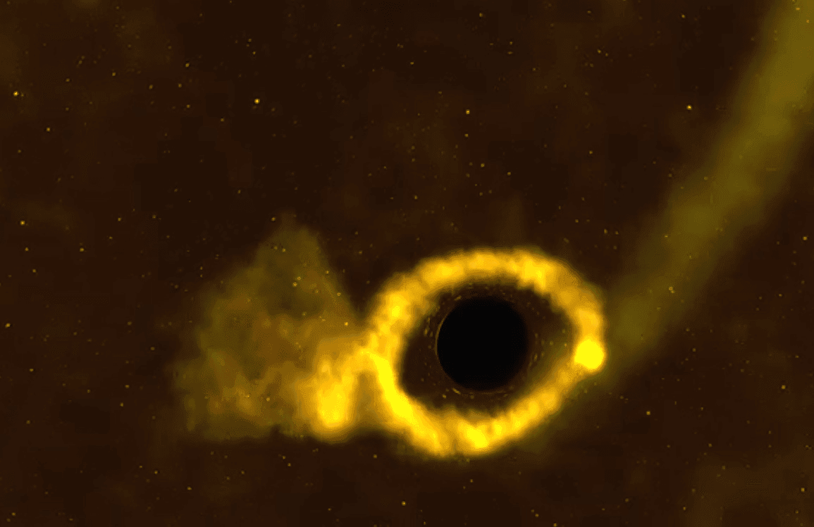 Satellite captures first star-destroying black hole  image