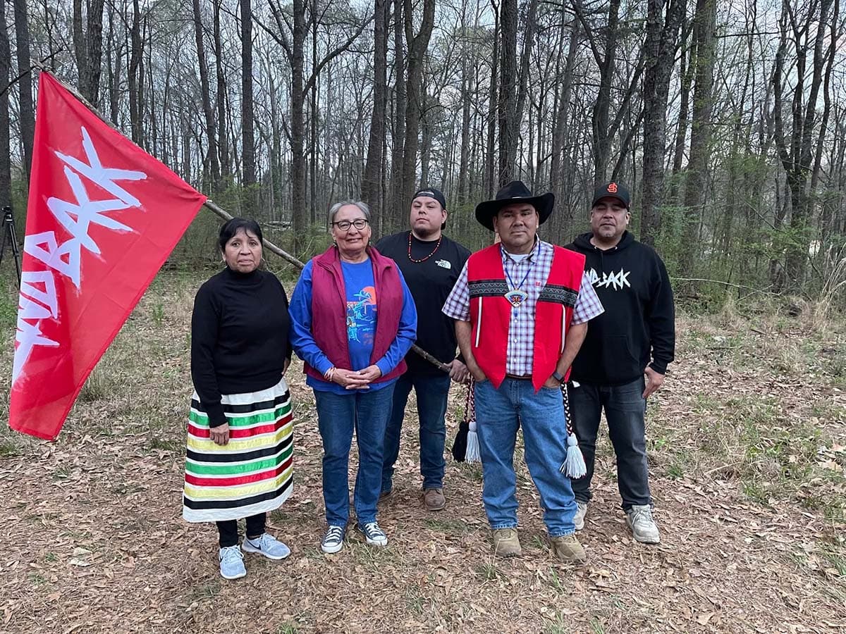 Mvskoke protesters deliver eviction notice to stop “Cop City” on Georgia homelands image