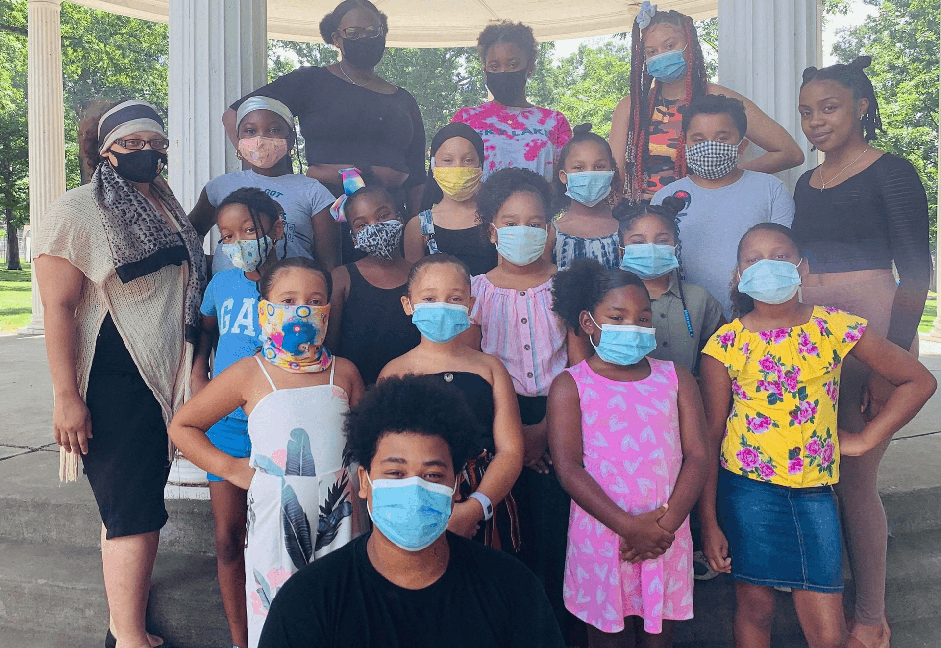 Two young women create step team for the youth image