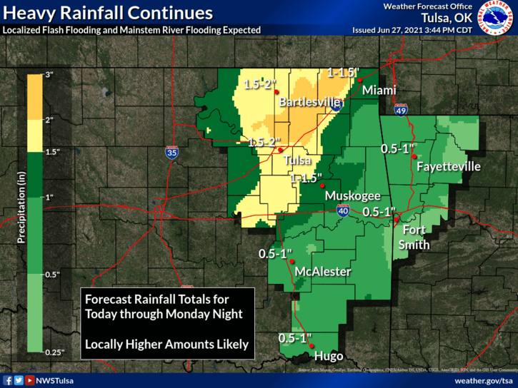 Showers and storms to continue into next week image