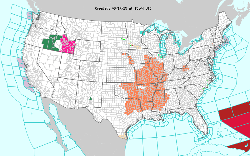 Weather across America 8/17/2025 image