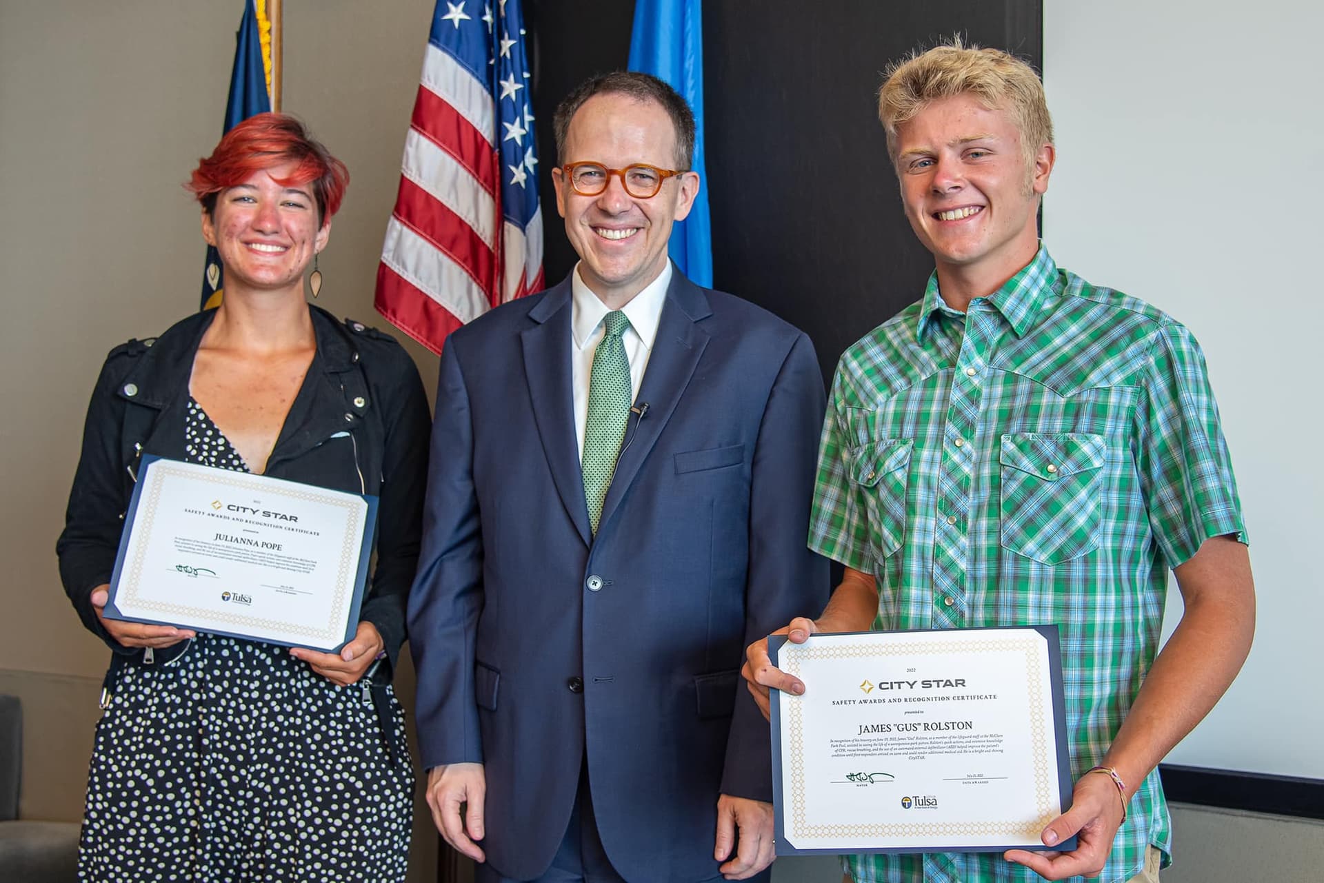 Mayor Recognizes Tulsa Parks Lifeguards for Heroic, Life-Saving Efforts image