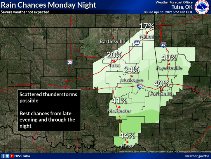 Rain chances Monday, Tuesday and Friday  image