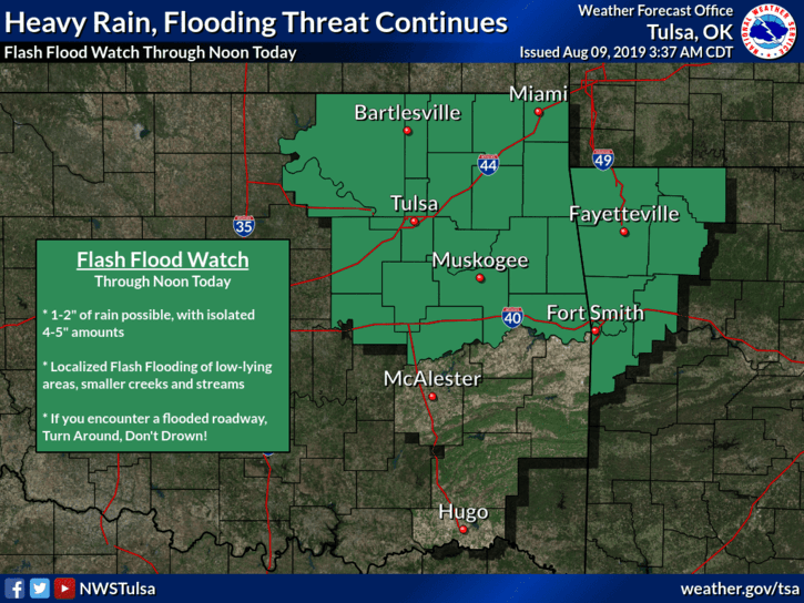 Flash Flood Watch extended Friday  image