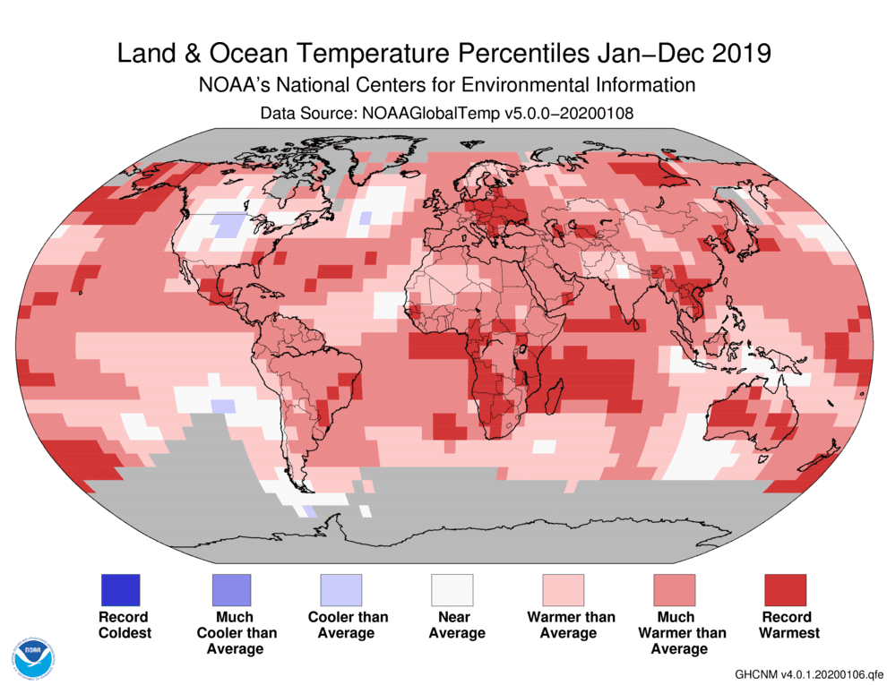2019: Second warmest year on record  image