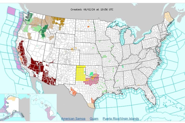 Weather across America image