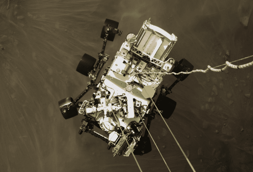 NASA’s Perseverance Rover Sends Sneak Peek of Mars Landing image