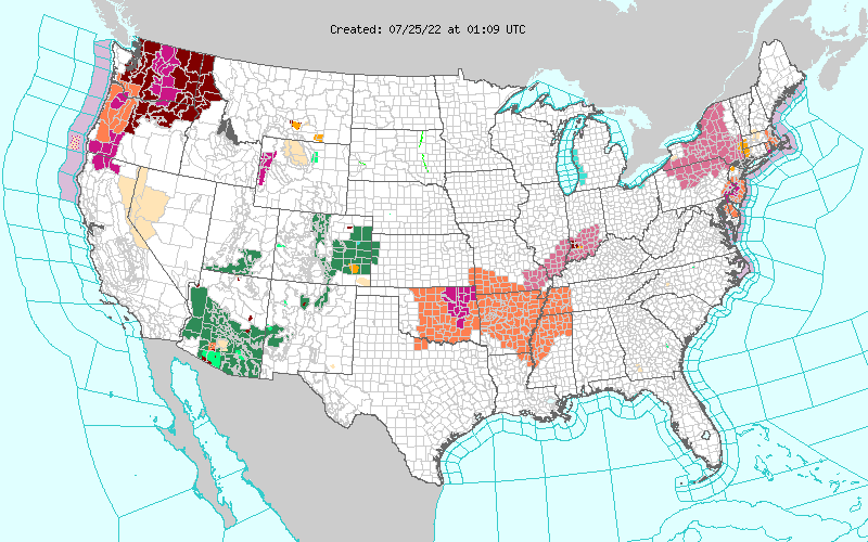Weather across America image
