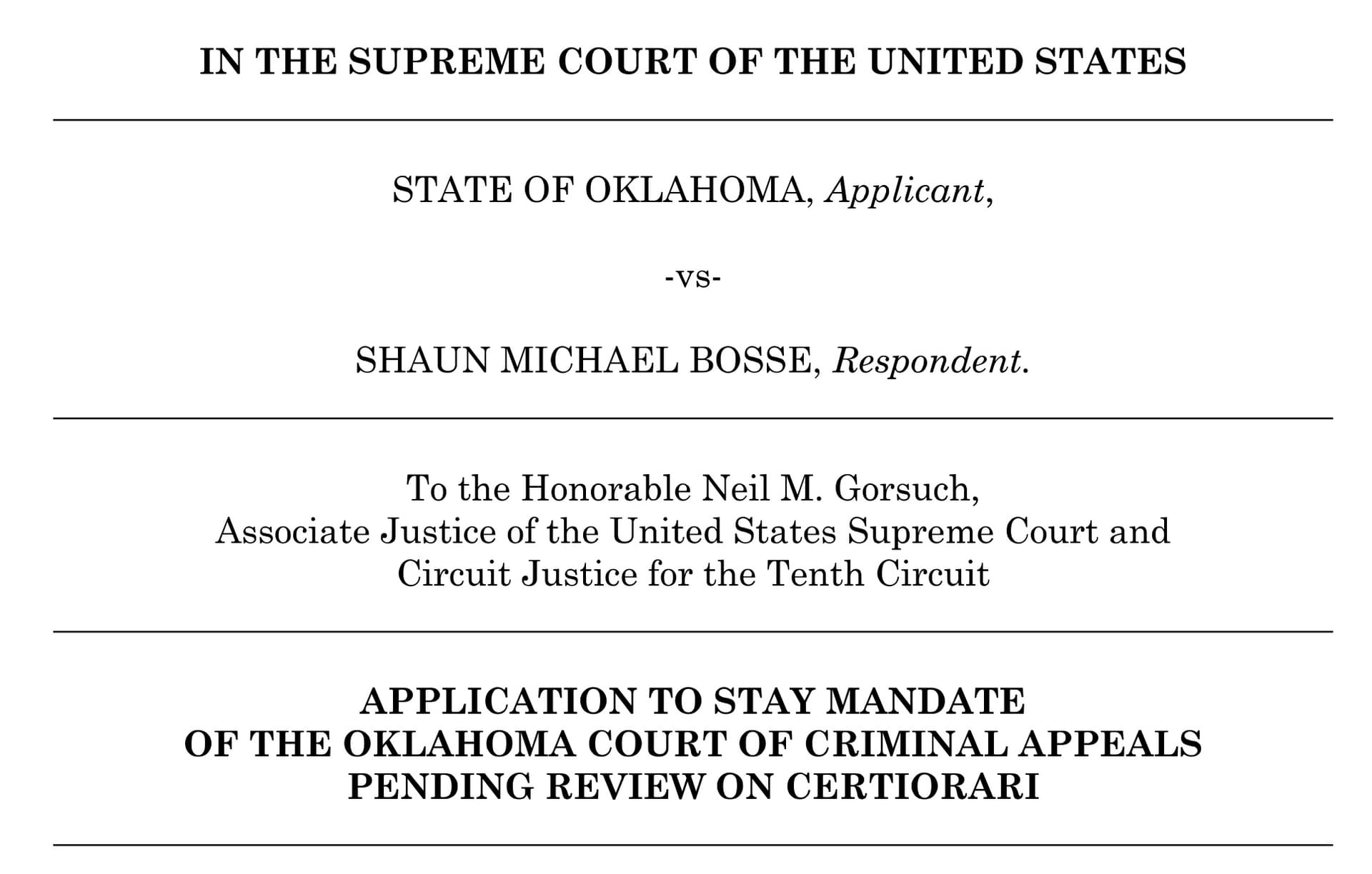 Supreme Court okays Bosse stay as Oklahoma’s AG resigns  image