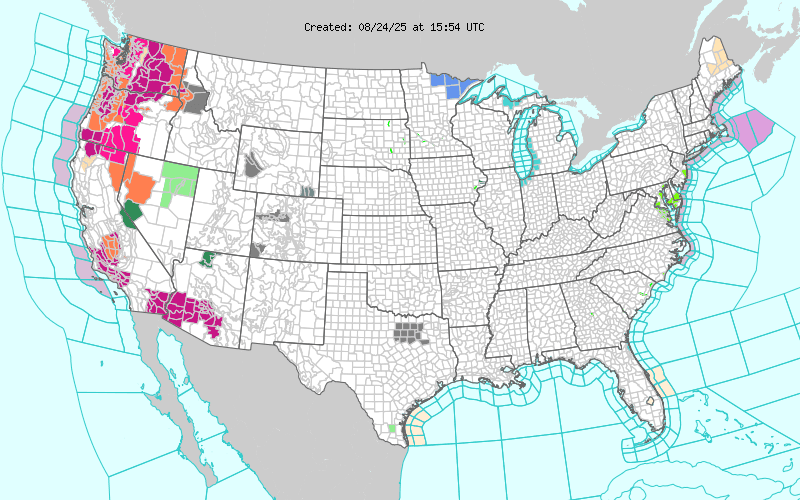 Weather Across America 8/24/25 image