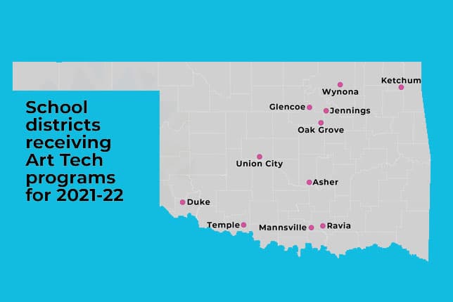 Eleven rural Oklahoma school districts receive Art Tech grants image