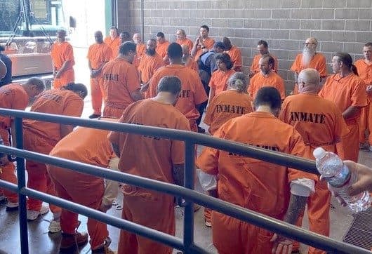 Oklahoma prisoners locked in 2-by-2 foot shower stalls for days image