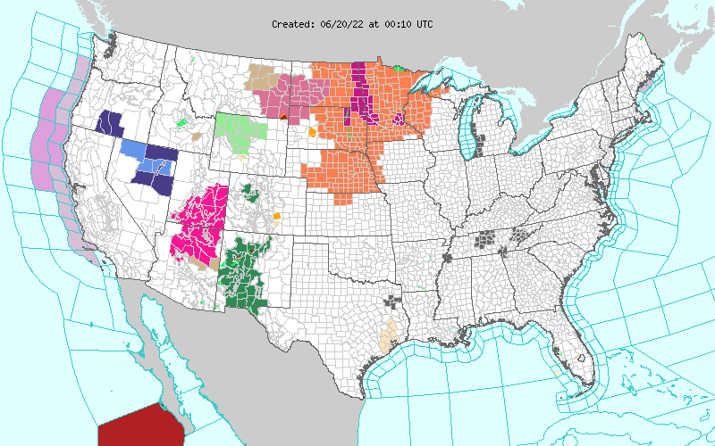 Weather across America image