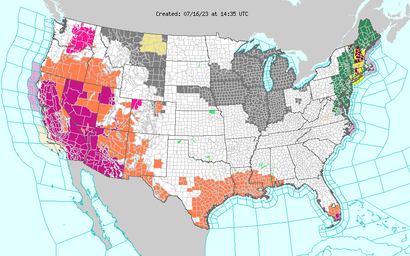 Weather across America image