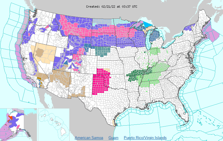 Weather across America image