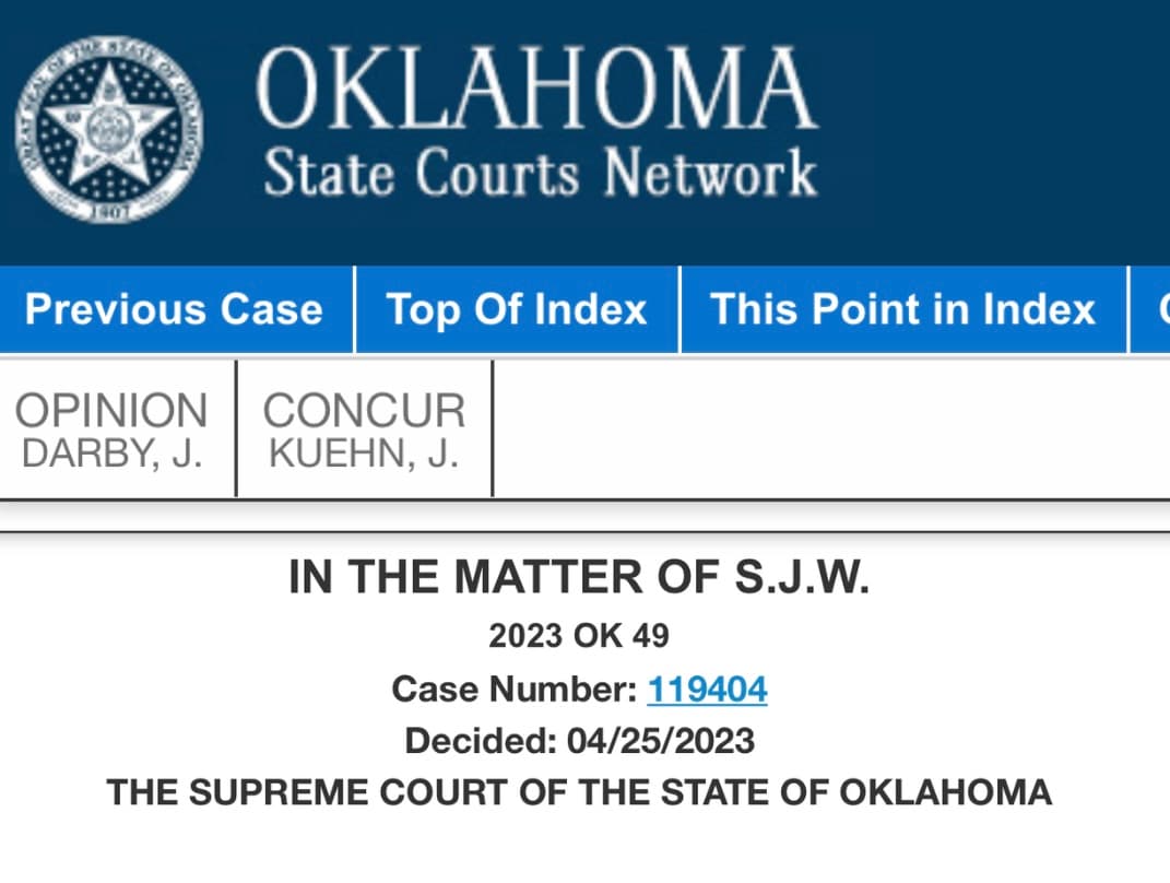 Oklahoma Supreme Court rules on Mvskoke ICWA case image