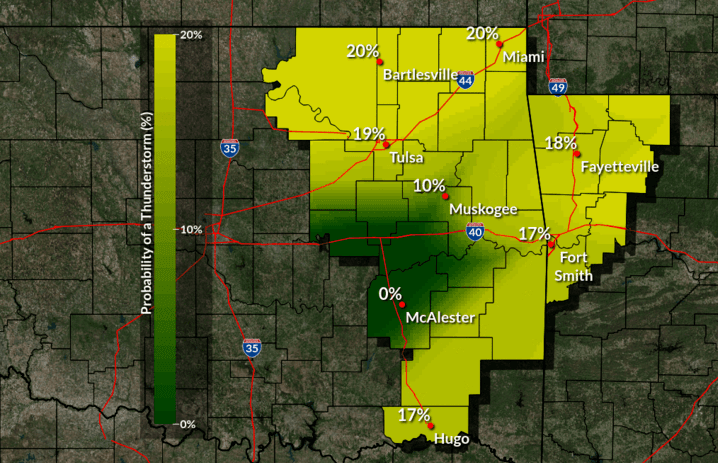 Thunderstorm chances increase mid-week image
