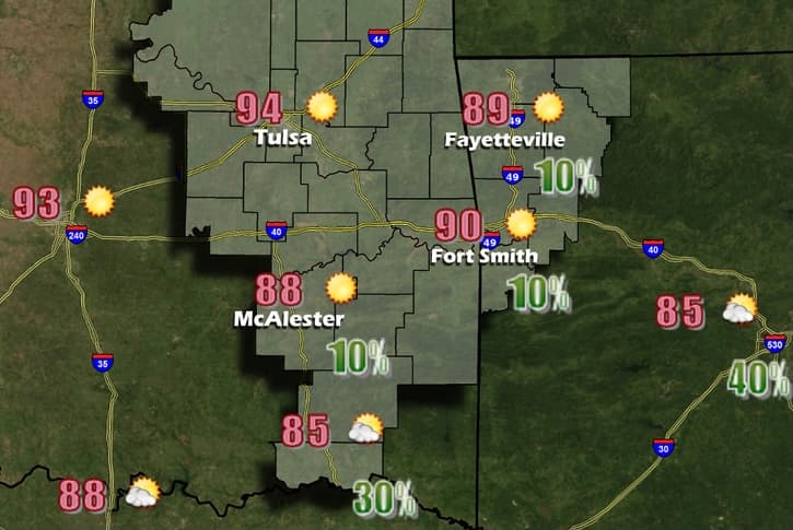 Rain chances, then temps go back above normal image