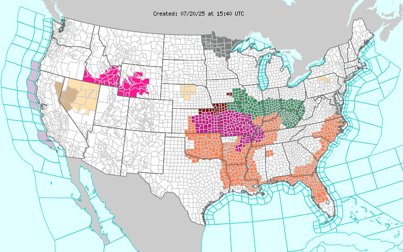 Weather across America 7/20/25 image