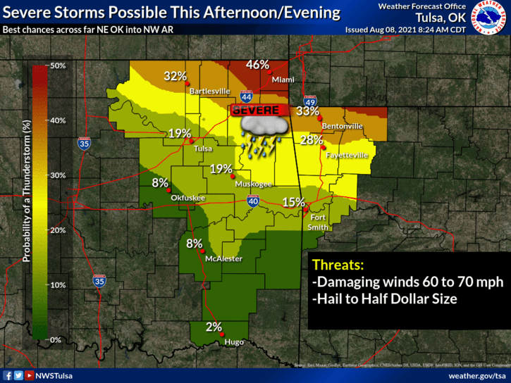 Severe storms expected into Monday image