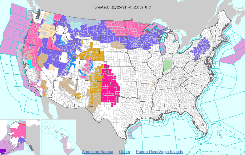 Weather across America image